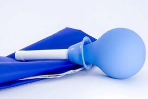 a cleansing enema to remove parasites from the body